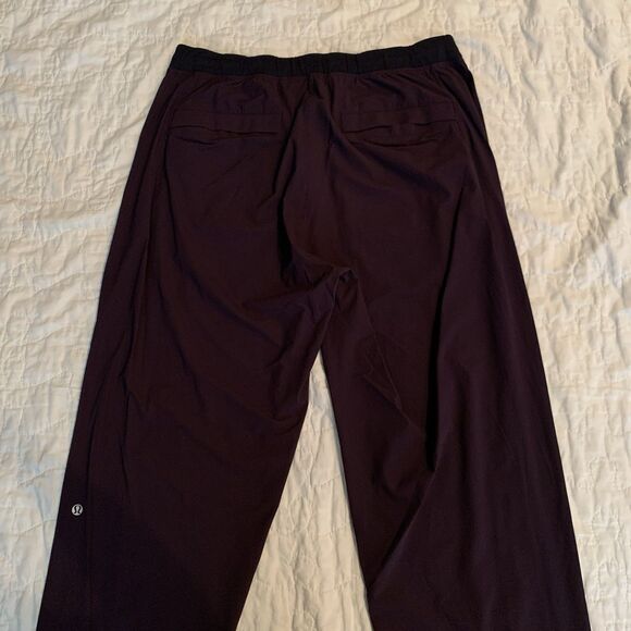 Lululemon Cutback Track Pants Men L Dark Purple Zip Pocket Straight Athletic Run - Picture 4 of 15